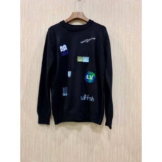 เสื้อกันหนาว หลุยส์  LOGO CREW NECK WOOL SWEATER SHIRT