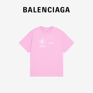 Balenciaga Balenciaga Balenciaga WFP เสื้อยืดลําลอง เรียบง่าย