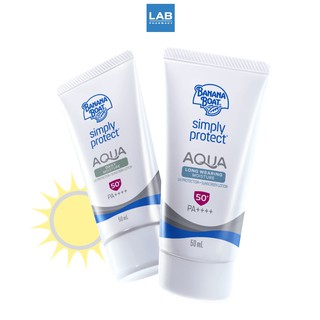 Banana Boat Simply Protect Aqua  SPF50+ PA++++ 50 ml. 1 หลอด - บานาน่า โบ๊ท กันแดดสูตรน้ำ เนื้อบางเบา