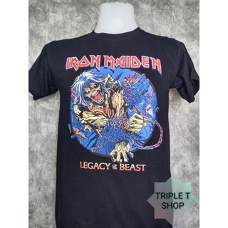 เสื้อยืดคอกลม สกรีนลาย IRON MAIDEN (รหัส 23)