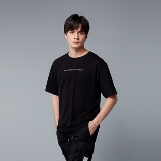 DAVIE JONES เสื้อยืดโอเวอร์ไซส์ พิมพ์ลาย สีดำ Graphic Print Oversized T-Shirt in black WA0098BK 99BK