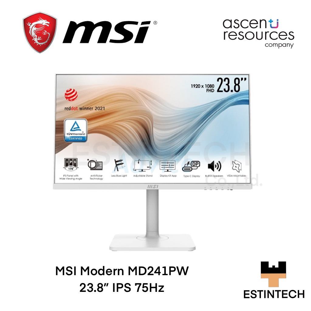 MONITOR (จอมอนิเตอร์) MSI MODERN MD241PW 23.8" IPS 75Hz ของใหม่ประกัน 3ปี