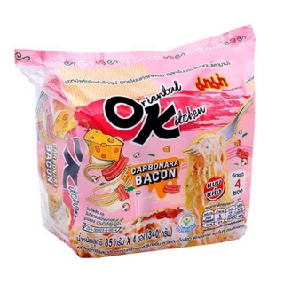 มาม่า OK” “คาโบนาร่าเบคอน” มาม่าออเรียนทัลคิตเชน รสคาโบนาร่าเบคอน 85 กรัม (แพ็ก 4 ซอง)