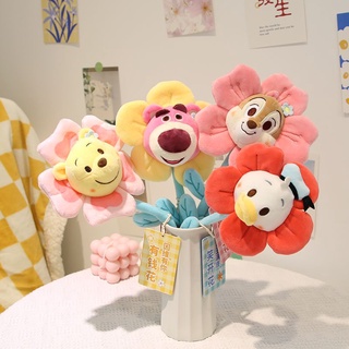 Disney Winnie The Pooh Plush Toys Flower Genuine Lotso CHIP Donald Duck Plushie Cartoon Cute Bear Stuffed Doll Gift for Children