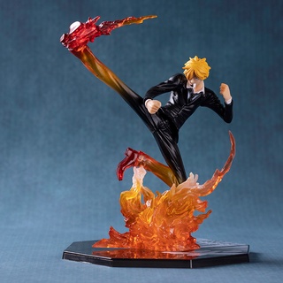 โมเดลฟิกเกอร์ PVC รูปการ์ตูนอนิเมะ One Piece Demon Wind Leg Sanji ขนาด 17 ซม. ของเล่นสําหรับเด็ก