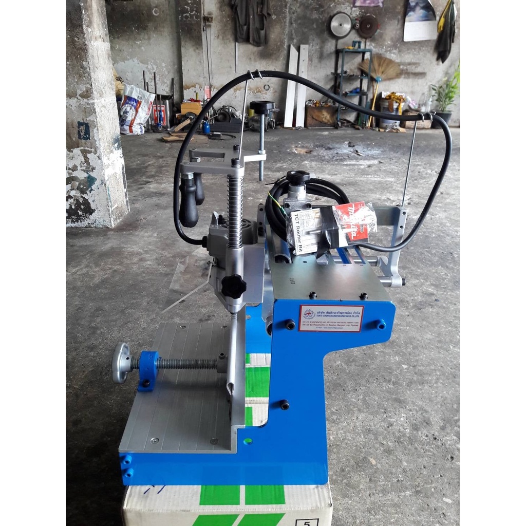 เครื่องเจาะรูกุญแจบานอลูมิเนียม ST-01 COPY ROUTER เครื่องก็อปปี้เราเตอร์สันติของแท้จากโรงงาน