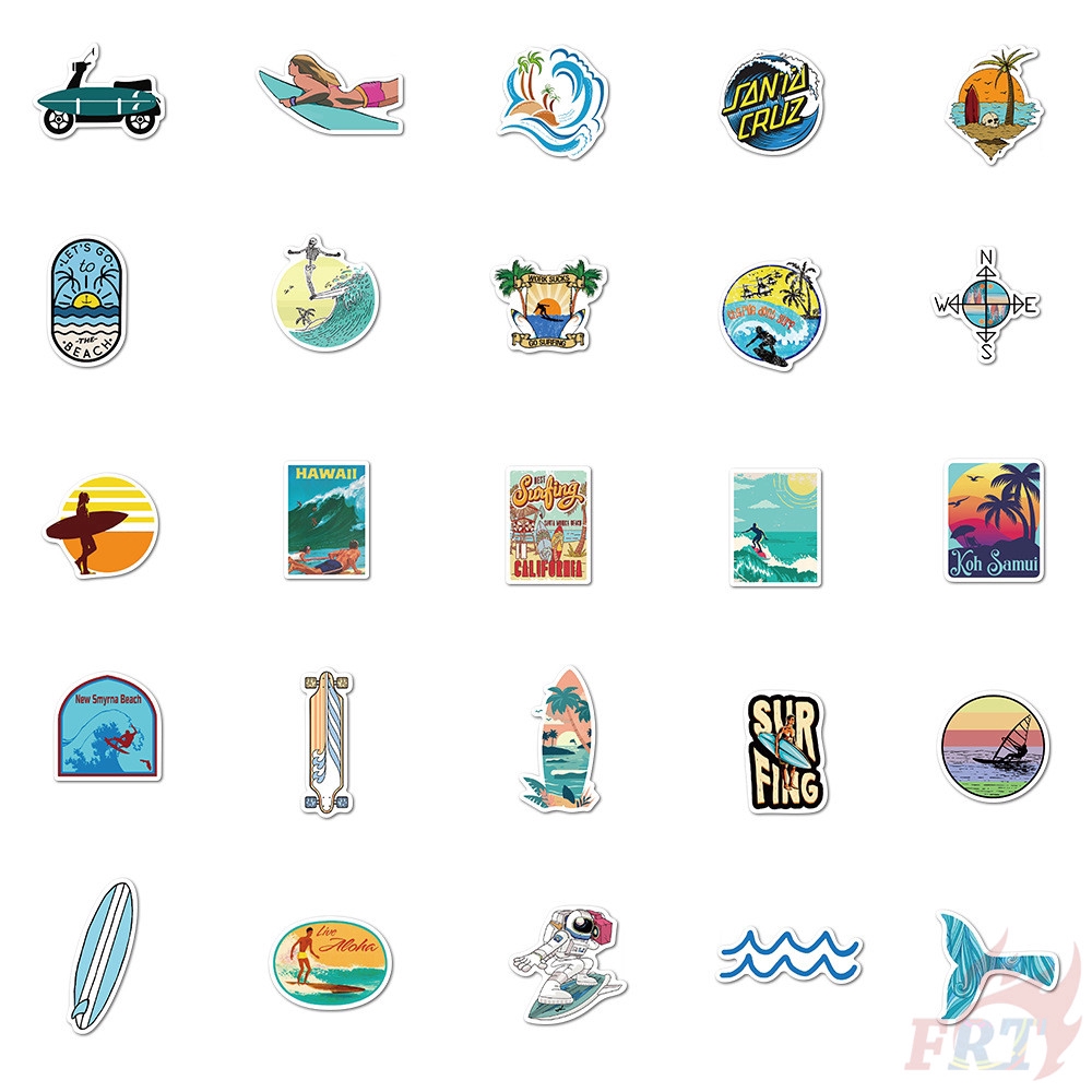 ❉ Ocean Surf：Gone Surfing Series 01 Beach Surfing สติ๊กเกอร์ ❉ 50Pcs/Set DIY Fashion Waterproof Decals Doodle สติ๊กเกอร์ ราคา ถูกที่สุด ดีลบีเคเค แกลเลอรีภาพที่ 5