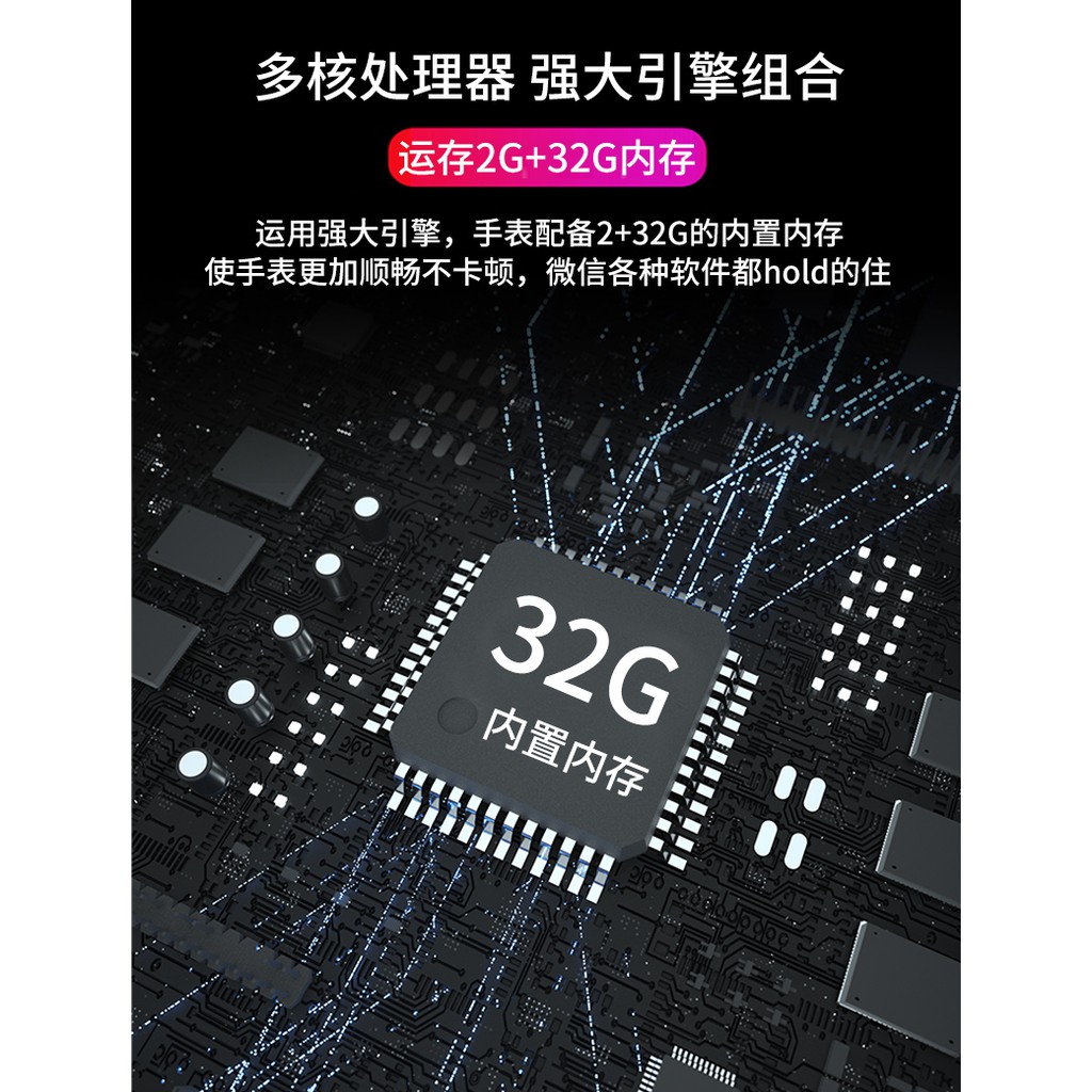 4Gโทรวิดีโอแบบเต็มหน้าจอราคาถูกมาร์ทโฟนเด็กนาฬิกาสามารถเสียบบัตร WeChat ...