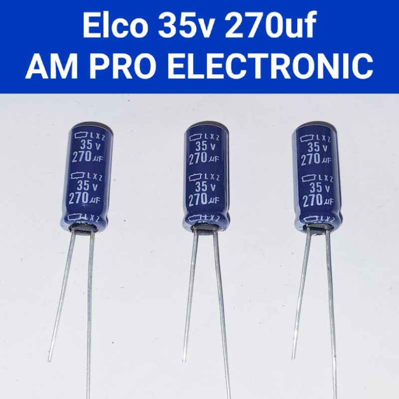 Elco 35v 270uf Elko 270uf 35v Blue Replacement 220uf