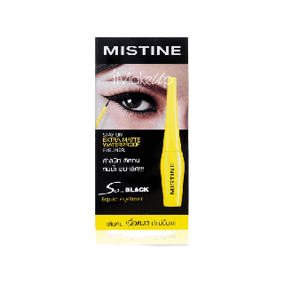 [เหลือ 59.- เก็บโค้ดหน้าร้าน ]Mistine So Black Matte Liquid Eyeliner 4.5g. มิสทิน โซ แบล็ค แมท ลิควิด อายไลเนอร์