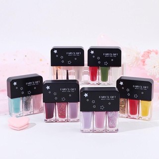 สีทาเล็บ3in1 Fairy’Give ราคา 59 ฿ ✅แพคนึงมี 3ขวดขวดละ 4 ml. x 3 = 12 ml. ✅คุ้มมากๆค่ะ สีสวยน่ารักทุกสีเลย ทาง่าย แห้งไว