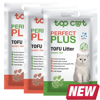 ทรายเต้าหู้ Topcat Perfect Plus Honey Peach 2 + Greentea 1 ขนาด 6 ลิตร