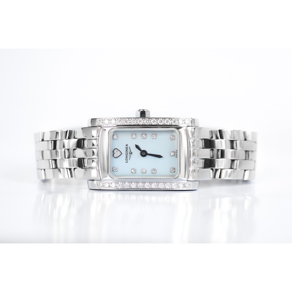 Longines DolceVita Mini lady หน้ามุกฟ้า หลักเพชร ขอบเพชร