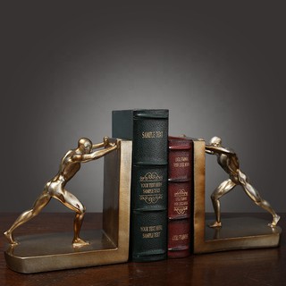 ที่คั่นหนังสือ สุดพรีเมี่ยม กันล้ม  1คู่ สไตล์ European-style Retro creative Bookends -มีพร้อมส่ง-