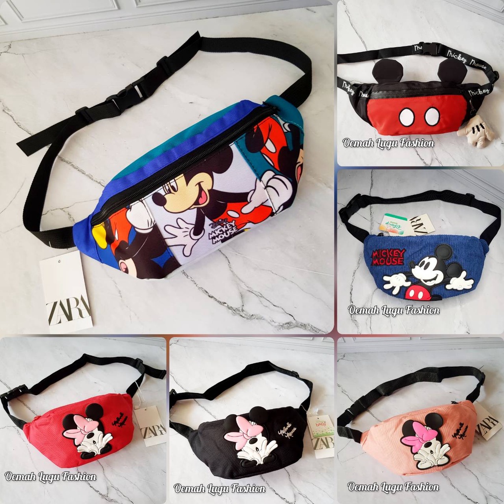 Zar* DISNEY MICKEY MINNIE CHILDREN& 39;S WAIST BAG / Z*RA FRIEND& 39;S CHEST BAG