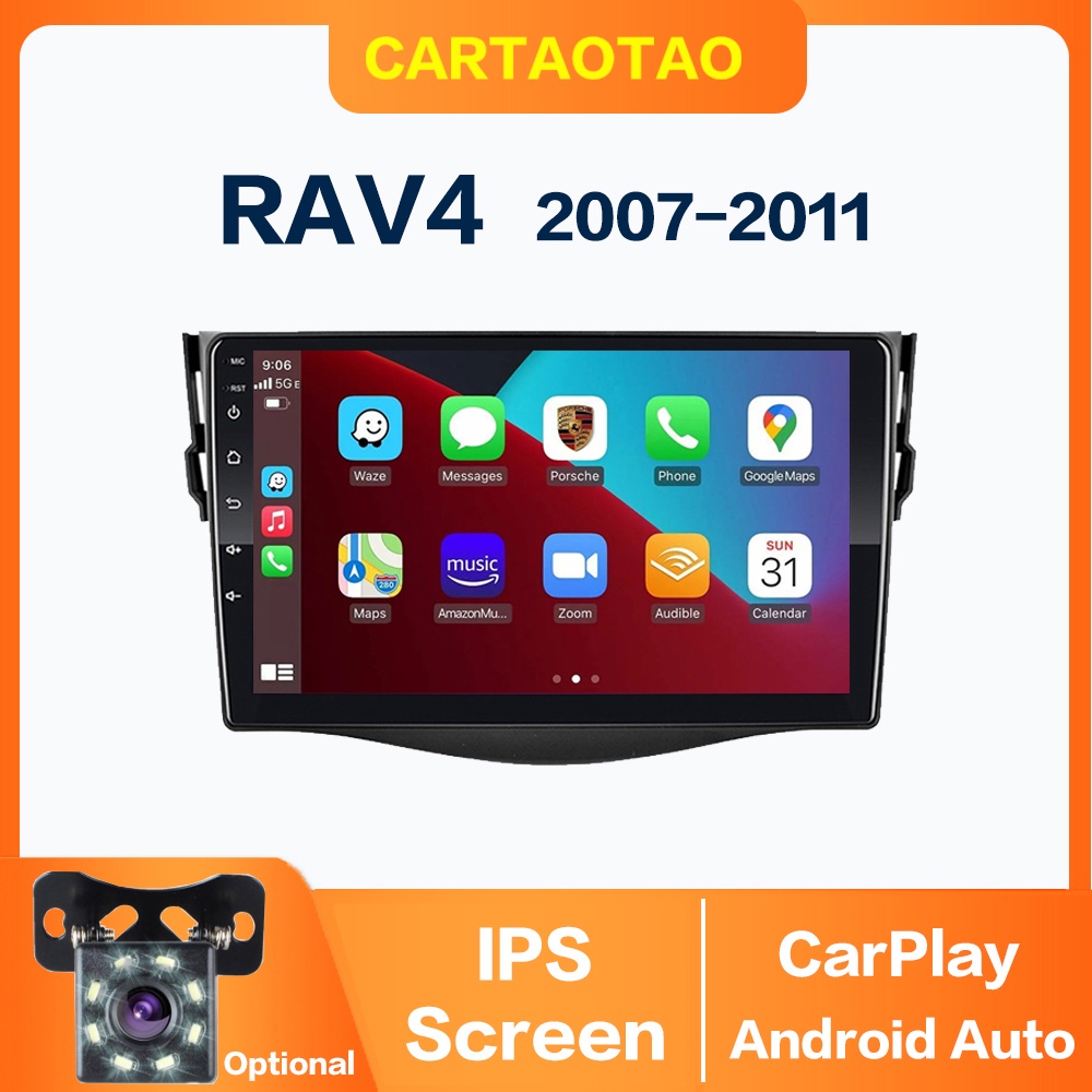2 DIN Android Auto Radio CarPlay GPS multimedia player for Toyota RAV4 Rav 4  2007 2008 2009 2010 2011 IPS Screen 1280*7