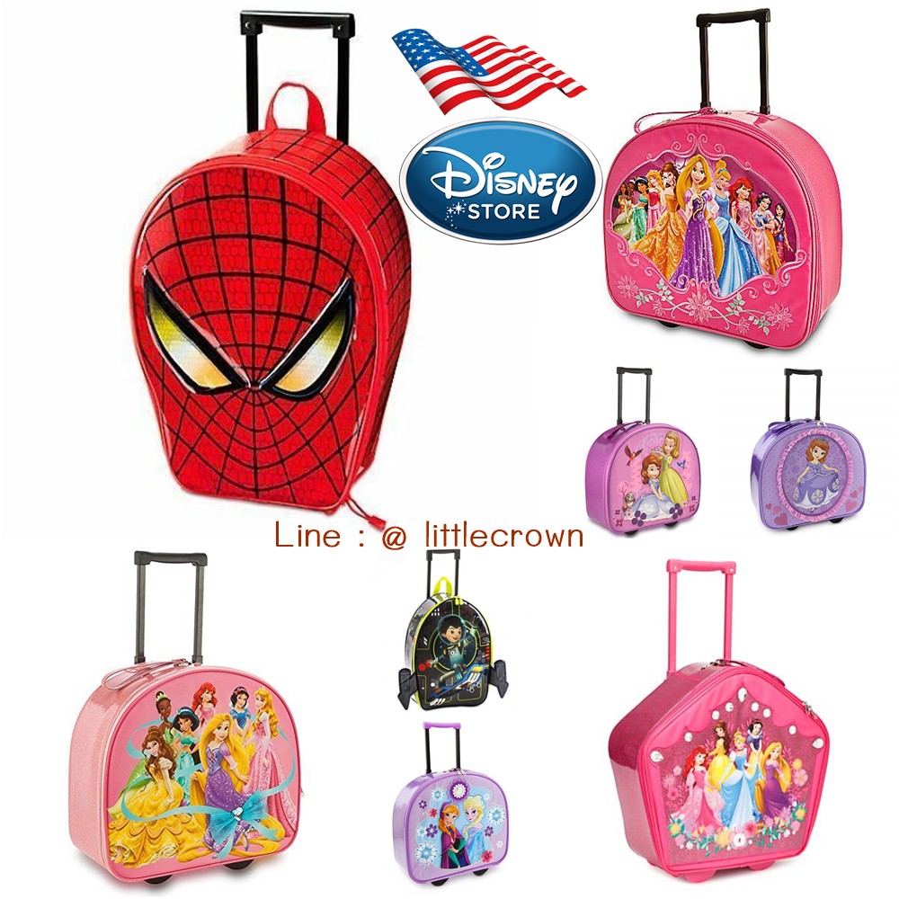 (แท้ 100%) Disney Store Kids Rolling Luggage  กระเป๋าเดินทาง ล้อลาก สำหรับเด็ก Disney USA พร้อมส่งค่ะ