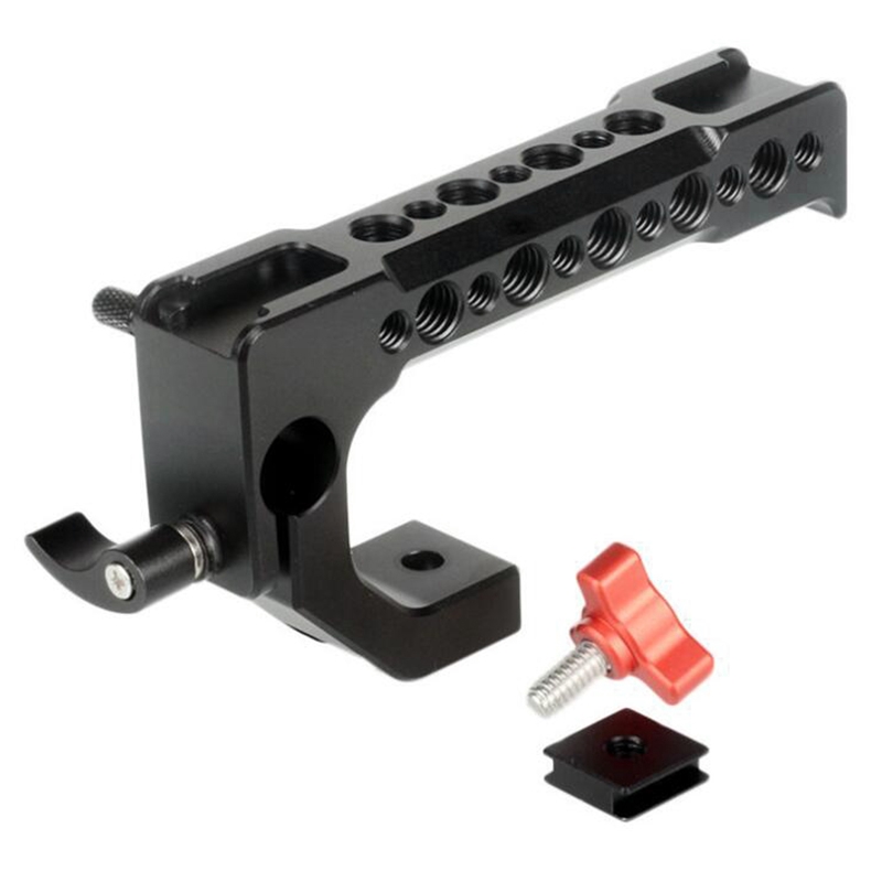 DSLR Camera Handle with 15mm Rod Hole Cold Shoe 1/4 Inch 3/8 Inch ...