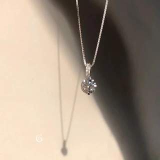 GLAMOR✨สร้อยคอเงิน Classy Key สร้อยคอเงินแท้925 จี้เพชร สไตล์เกาหลี สร้อยคอแฟชั่น สร้อยเพชร