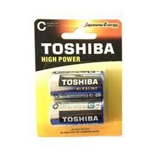 ถ่าน Toshiba Alkaline Size C 1.5V (LR14GCP BP-2) ของแท้ แพค 2 ก้อน