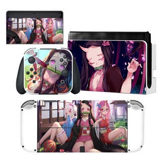 สติกเกอร์ธีมอนิเมะ Demon Slayer สําหรับ Nintendo Switch OLED Skin Sticker Set มีให้เลือก 9 ลาย