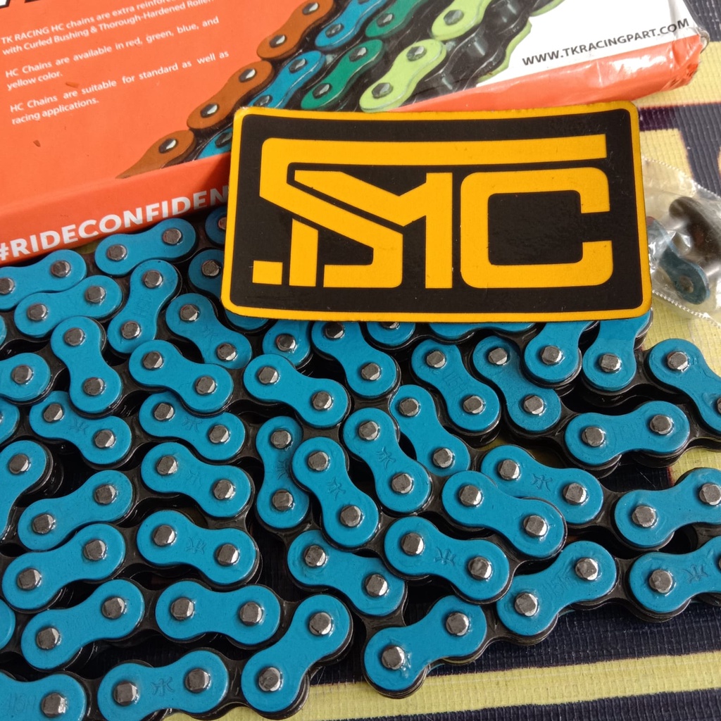 โซ่ขับ / โซ่มอเตอร์ไซค์ TK Racing 415HC - 130L สีฟ้า