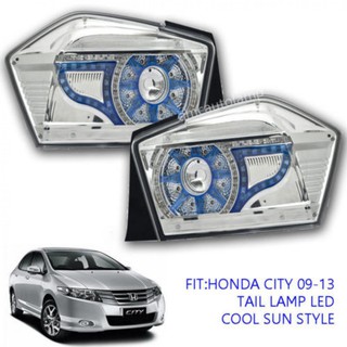 ไฟท้ายแต่ง ฮอนด้า ซิตี้ โดนัท สีไฮบริด HONDA CITY 2008 - 2014 จำนวน 1 คู่