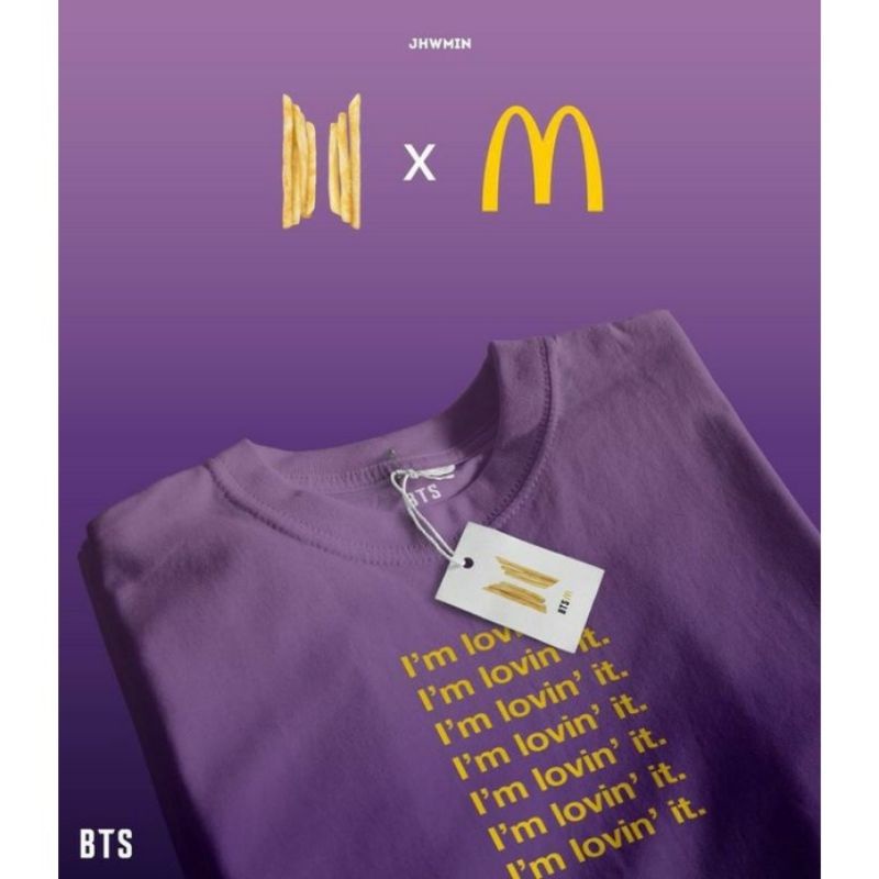 READY T-SHIRT BTS X MCD/IM LOVINA IT OVERSIZE PREMIUM KOREA/BTS MEAL MCD EDITION