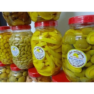 ผลไม้ดอง บรรจุขวดโหล 1 กิโลกรัม + พริกเกลือ 100 กรัม