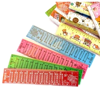 S0463 [รุ่นทึบ 16ซม.] ไม้บรรทัด พลาสติก ลายการ์ตูน รุ่นประหยัด สุ่มลาย (6นิ้ว) น่ารักมากๆ