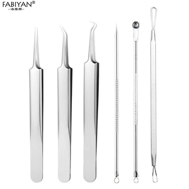 อุปกรณ์กำจัดสิวสแตนเลส แหนบกดสิว ที่กดสิวเสี้ยน คีมดึงสิวเสี้ยน - รูปที่ 7