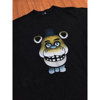 เสื้อยืดผ้าฝ้าย เสื้อยืดมือสอง FIVE NIGHT AT FREDDY’S Size M มือ2