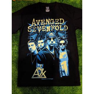 เสื้อยืดผ้าฝ้ายเสื้อยืดพิมพ์ลาย avened sevenfold สไตล์ดั้งเดิมL XL  XXL 3XL