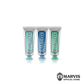 [ Travel Size Pack 3 Pcs. ]  Marvis Anise Mint 25ML + Marvis Aquatic Mint 25ML + Marvis Classic Strong Mint 25ML