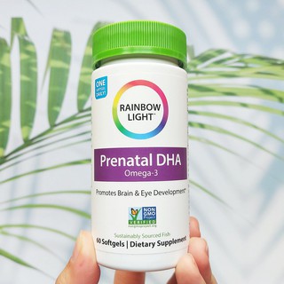 ผลิตภัณฑ์เสริมอาหาร สำหรับสตรีก่อนคลอด - หลังคลอด Prenatal DHA Omega-3 60 Softgels (Rainbow Light®)