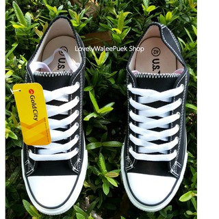 รองเท้าผ้าใบGoldCity-1207 สีดำSize 35-47  พื้นนุ่มใส่ทน