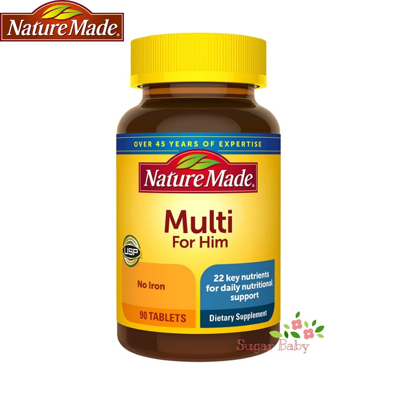 Nature Made Men's Multi 90 Tablets วิตามินรวม สำหรับผู้ชาย 90 เม็ด