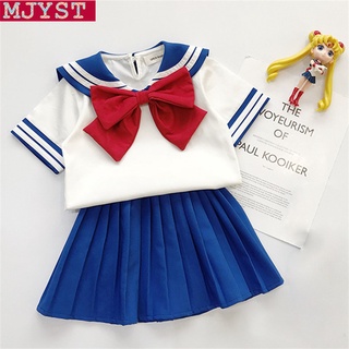 【พร้อมส่ง】ชุดอนิเมะ cosplay Sailor Moon ชุดคอสเพลย์สำหรับเด็ก Tsukino Usagi ชุดนักเรียน เซเลอร์มูน ชุดคอสเพลย์สำหรับเด็ก