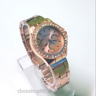 ⌚นาฬิกาแฟชั่น สายPink Gold หน้า pink gold