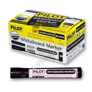 ปากกาเขียนไวท์บอร์ด PILOT ดำ (1*12 ด้าม)