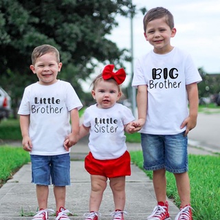 เสื้อยืดพิมพ์ลาย Big/Little Brother Sisters แฟชั่นสําหรับเด็ก