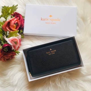 กระเป๋าสตางค์ KATE SPADE LONG WALLET กระเป๋าสตางค์ใบยาวรุ่นยอดนิยม วัสดุหนัง safiano