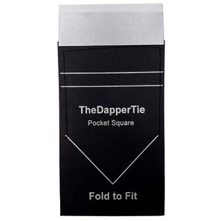 TheDapperTie : TDTAMZ001* ผ้าเช็ดหน้าจำลอง Mens Solid Flat Double Toned