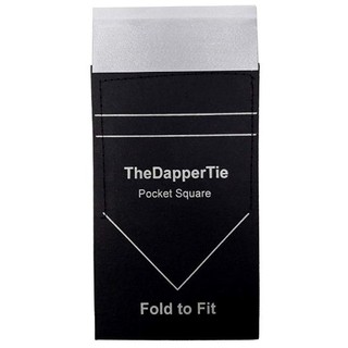 TheDapperTie : TDTAMZ001* ผ้าเช็ดหน้าจำลอง Mens Solid Flat Double Toned