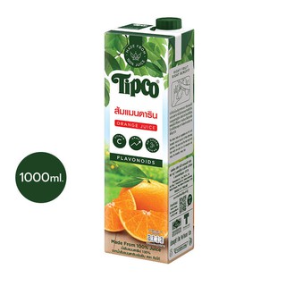 TIPCO น้ำส้มแมนดาริน Mandarin Orange Juice 100% ขนาด 1000 มล.