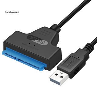 【RB】อะแดปเตอร์แปลงสายเคเบิล Type-c USB 2.0 เป็น SATA 20 ซม. สําหรับ HDD SSD 2.5 นิ้ว