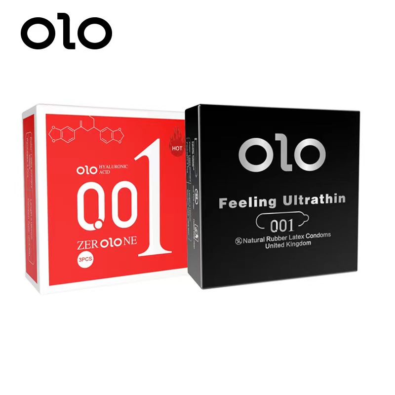 olo(3ชิ้น/1กล่อง) ถุงยางอนามัย วันทัช เลือกแบบได้ แท้100% ขนาด 49 - 56 มม.