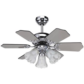 พัดลมเพดาน พัดลมโคมไฟ SE01 WF630 CR/3L WFV SS MD CHROMIUM30" 6P โคมไฟภายใน โคมไฟ หลอดไฟ CEILINGFAN SE01 WF630 CR/3L WFV