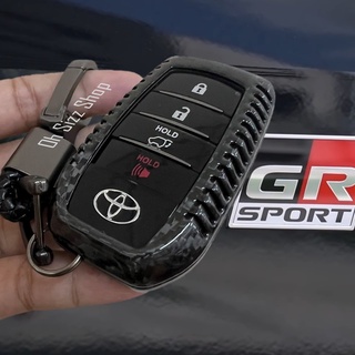 เคสรีโมทรถ Toyota Fortuner GR Sport 2022 คาร์บอนไฟเบอร์แท้ T-Carbon Air Vent Design (Top Product ; Carbon Fiber Key Case