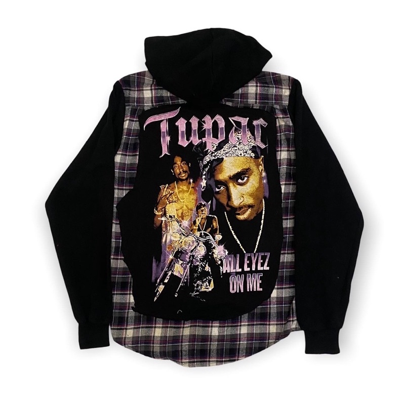 Tupac Shakur Reworked Hoodie Flannels
